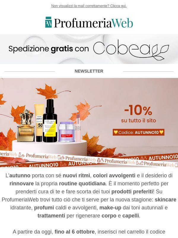 🍁 -10% su tutto il sito