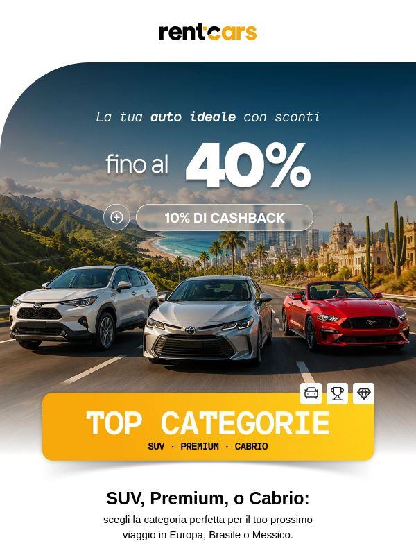 Top categorie con sconti fino al 40%