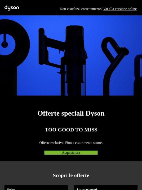 Offerte speciali Dyson: too good to miss