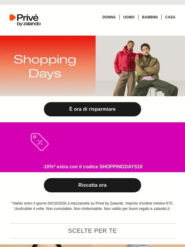 È arrivato il momento: Shopping Days + 10% di sconto 😍