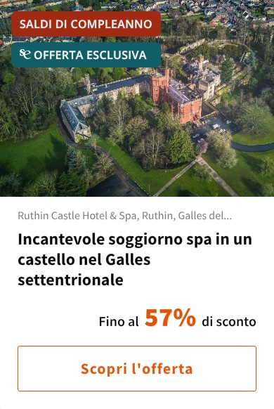 Incantevole soggiorno spa in un castello nel Galles settentrionale