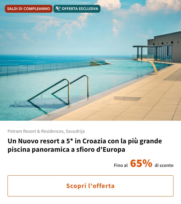 Un Nuovo resort a 5* in Croazia con la più grande piscina panoramica a sfioro d'Europa