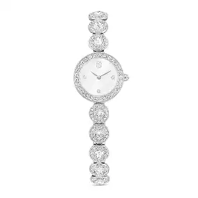 Orologio Una Angelic, Bracciale in cristallo, Tono argentato, Acciaio inossidabile