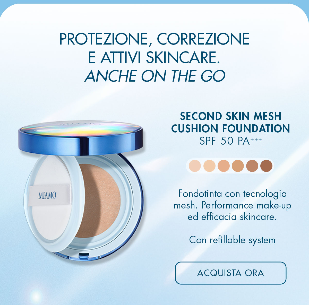 second skin mesh cushion foundation SPF 50 PA+++