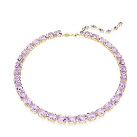 Collana Millenia, Taglio ottagonale, Viola, Finitura oro 18k