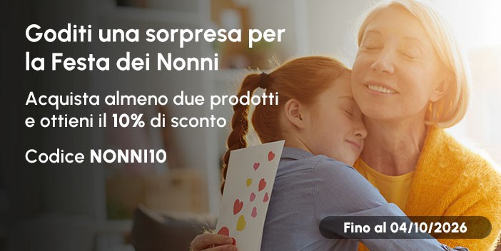Sconto Festa dei Nonni: -10% se acquisti almeno 2 prodotti