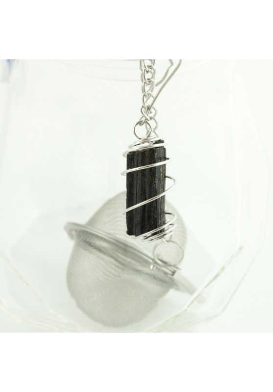 Image of Filtro Infusiera TORMALINA NERA Shorlite Grezza con Spirale Minerali Grezzi Tè Tisane Relax Zen