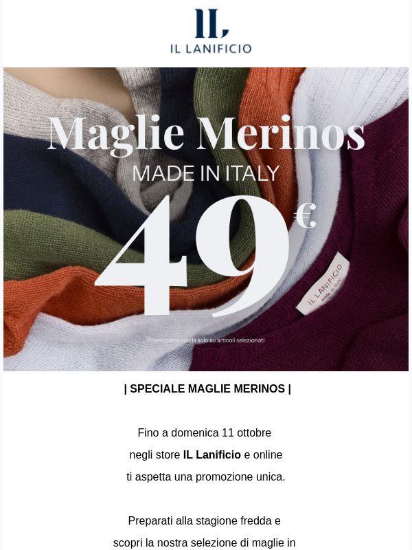 🐑 PROMO maglie lana merinos a 49€ 🐑