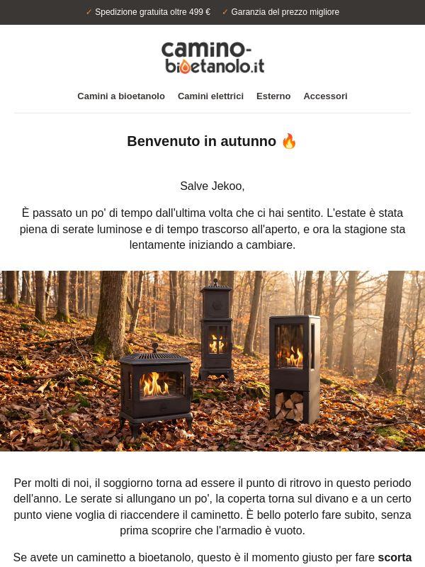 Pronti per la tua prima serata con il caminetto quest'anno?