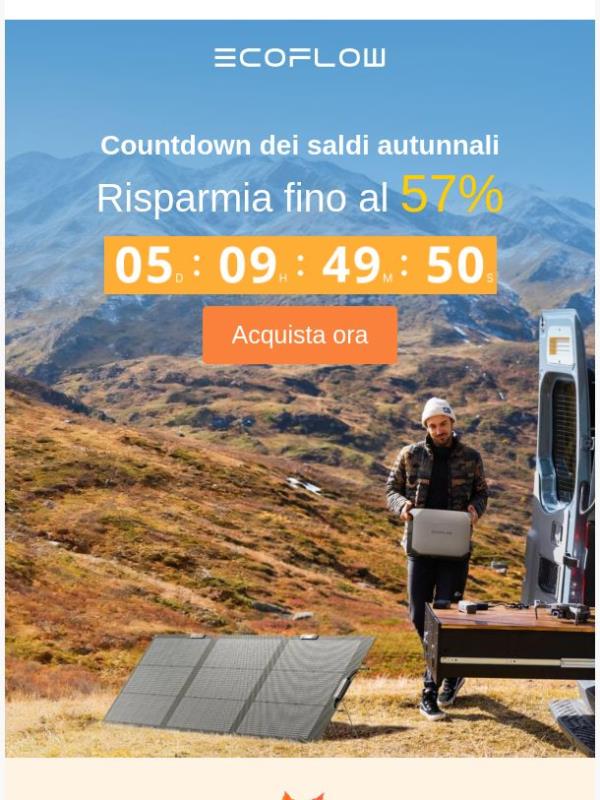 ⏰Ultimi giorni per risparmiare: Sconti fino al 57%!