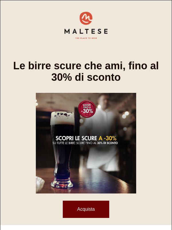 Scopri le Birre Scure in sconto al 30%