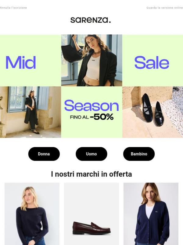 Fino al -50% sui nostri marchi 💥