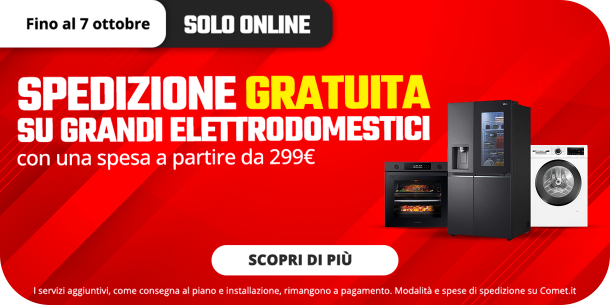 Spedizione gratuita su grandi elettrodomestici