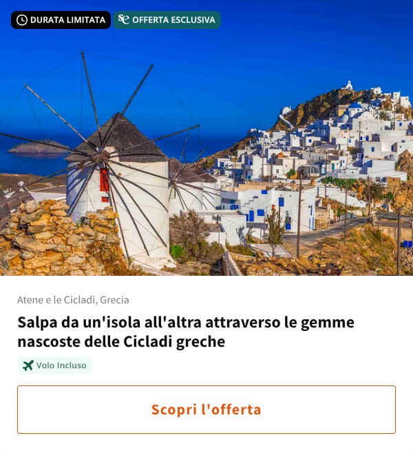 Salpa da un'isola all'altra attraverso le gemme nascoste delle Cicladi greche