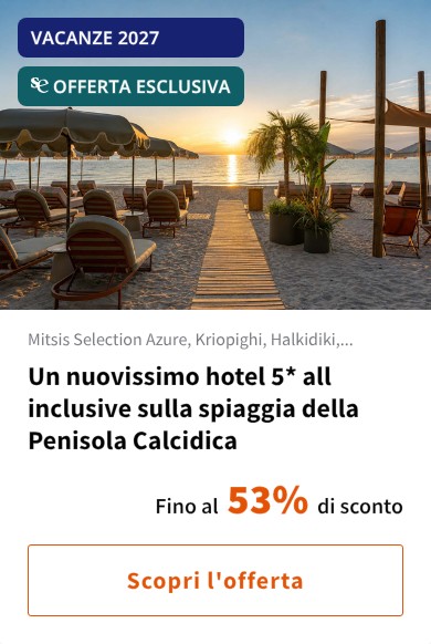 Un nuovissimo hotel 5* all inclusive sulla spiaggia della Penisola Calcidica