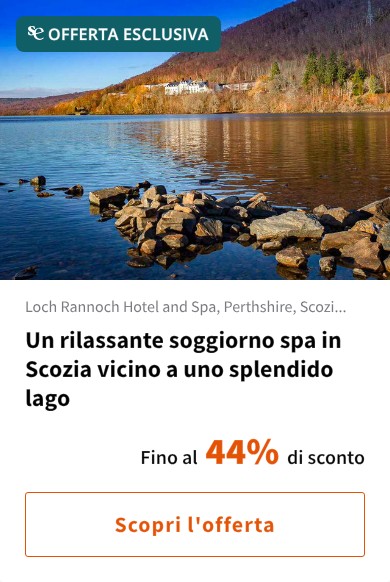 Un rilassante soggiorno spa in Scozia vicino a uno splendido lago