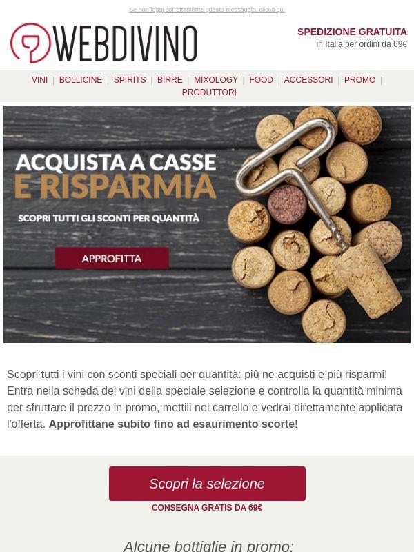 Sconti per quantità: acquista a casse e risparmia!