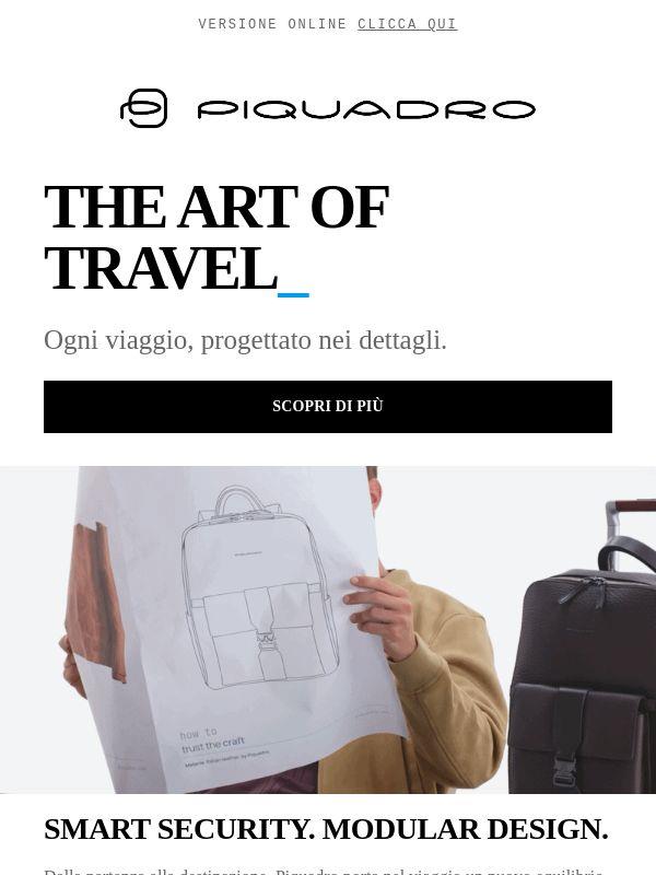 Il viaggio, progettato nei dettagli.