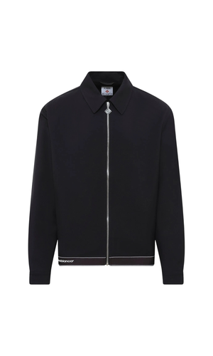 Logo-embroidered zip-up jacket