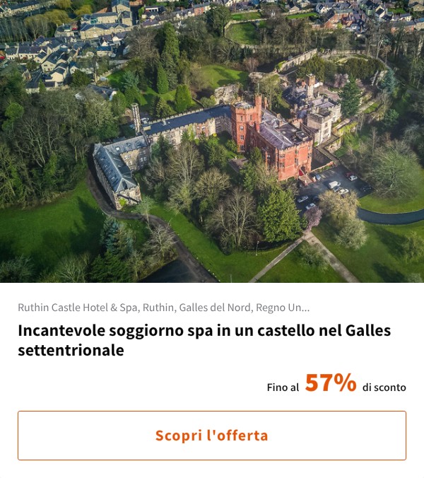 Incantevole soggiorno spa in un castello nel Galles settentrionale
