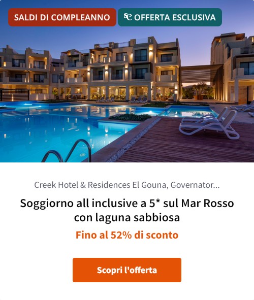 Soggiorno all inclusive a 5* sul Mar Rosso con laguna sabbiosa