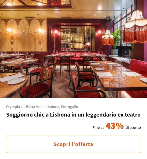 Soggiorno chic a Lisbona in un leggendario ex teatro