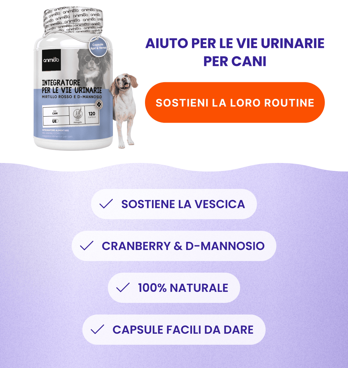 SUPPORTO PER SANE ABITUDINI URINARIE