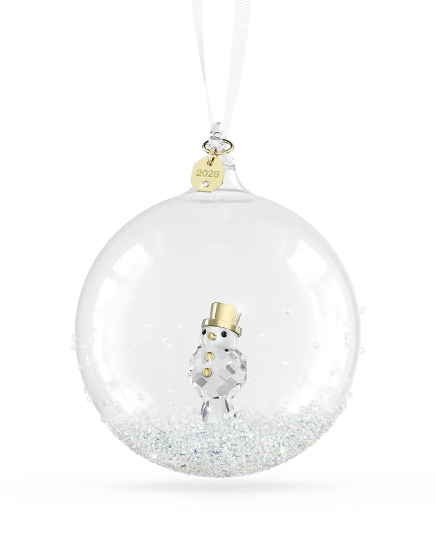 Palla di Natale Edizione Annuale 2026 con pupazzo di neve all'interno
