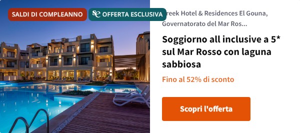 Soggiorno all inclusive a 5* sul Mar Rosso con laguna sabbiosa