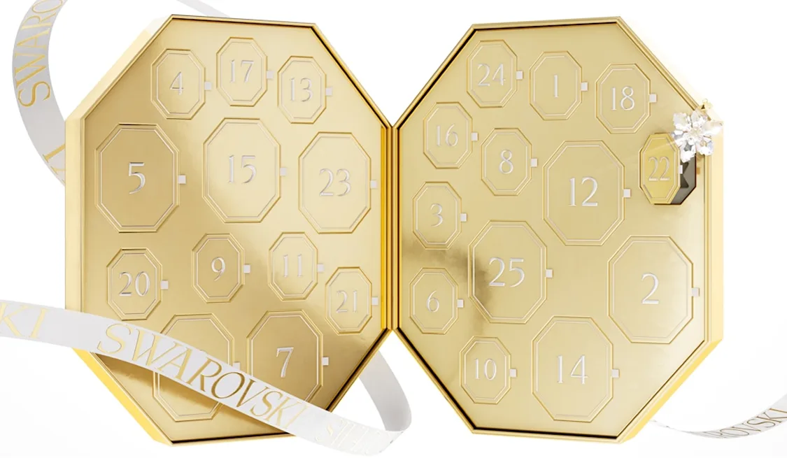 Confezione del Calendario dell'Avvento Edizione Annuale 2026 nei toni white e oro