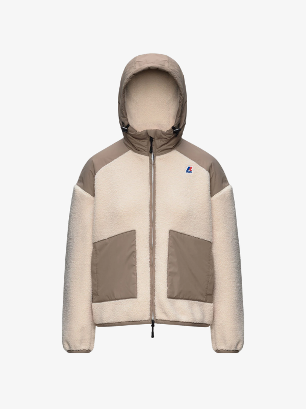 an image of a green jacket with a hood and a zipper