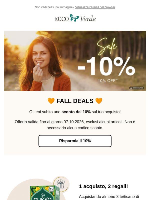 -10%🍂 Fall Deals su Ecco Verde