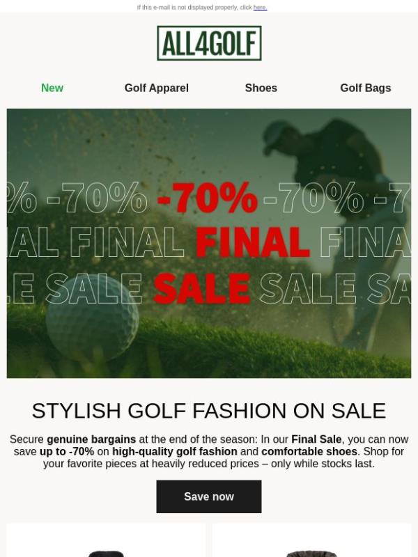 Final Sale: Up to -70% on fashion & shoes
