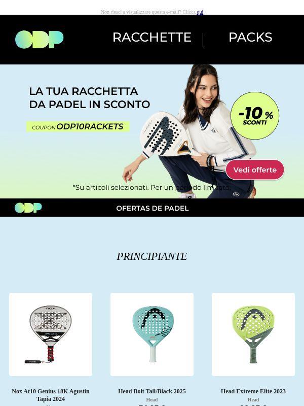 📢 La tua racchetta da padel ora è al -10%