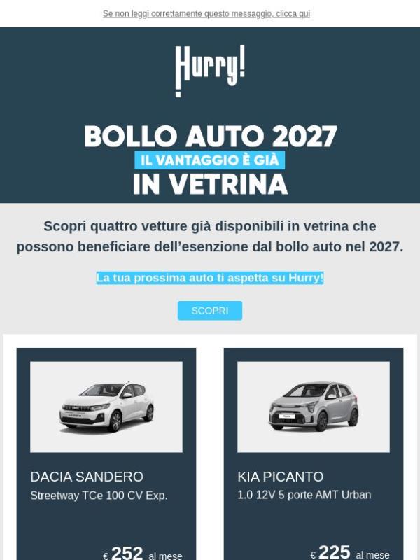 Bollo auto 2027: il vantaggio è già in vetrina