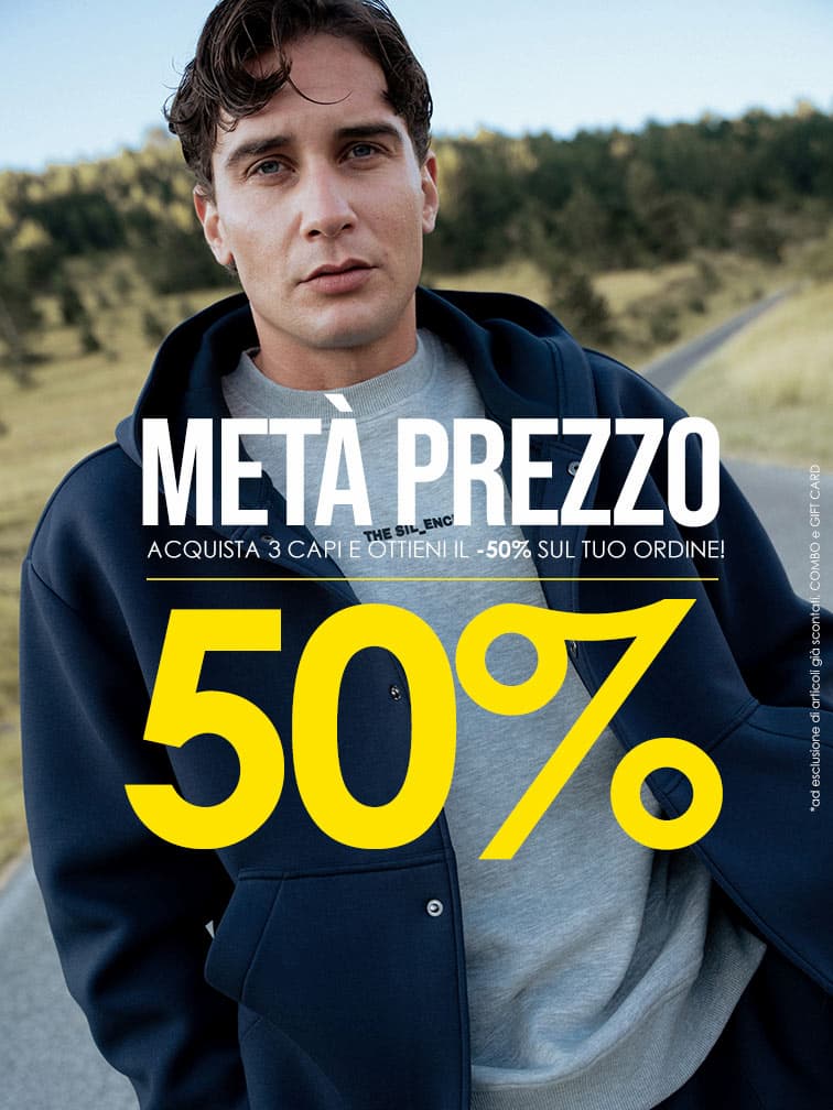 metà prezzo su tutto