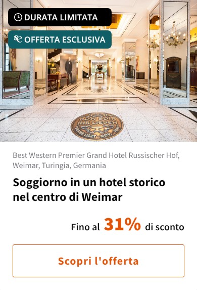Soggiorno in un hotel storico nel centro di Weimar