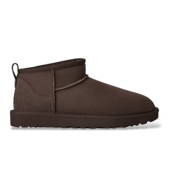 Stivali in pelle Classic Ultra Mini cioccolato