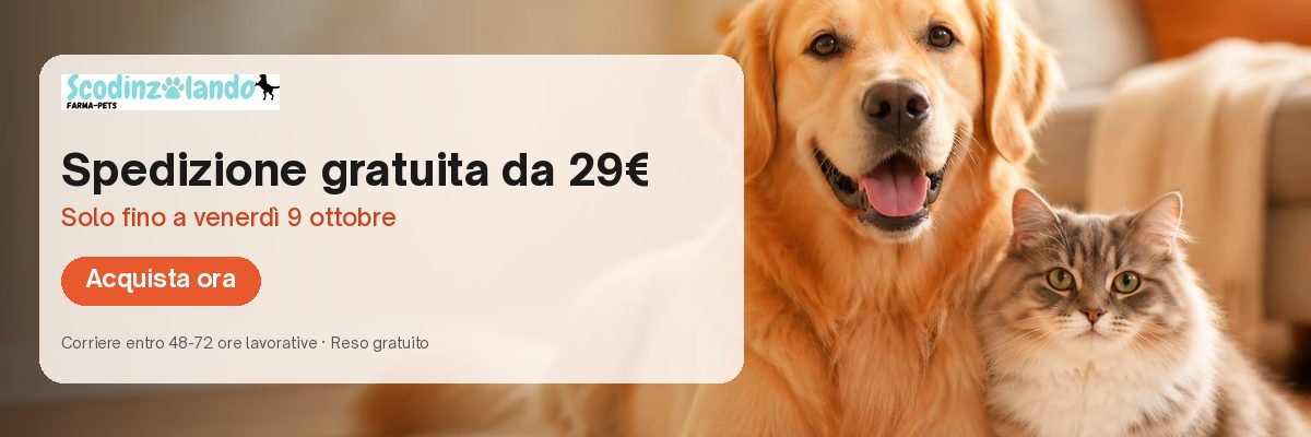 Spedizione gratuita da 29€ · Solo fino a venerdì 9 ottobre