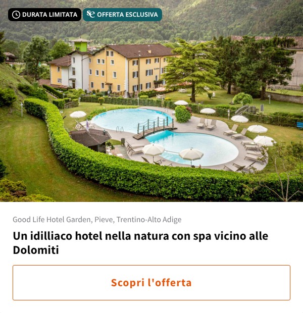 Un idilliaco hotel nella natura con spa vicino alle Dolomiti