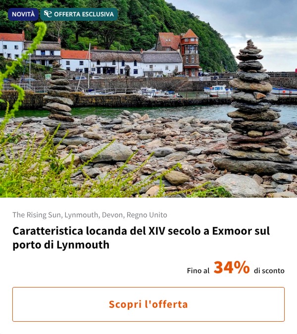 Caratteristica locanda del XIV secolo a Exmoor sul porto di Lynmouth