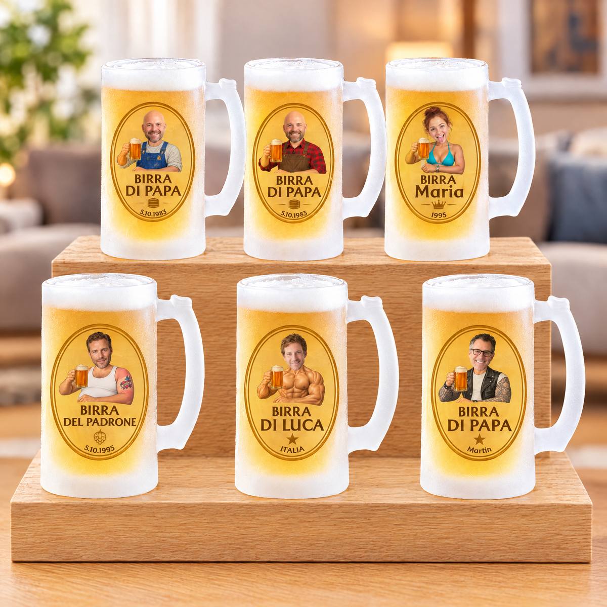 Image of Boccale da Birra Personalizzato con Logo e Faccia