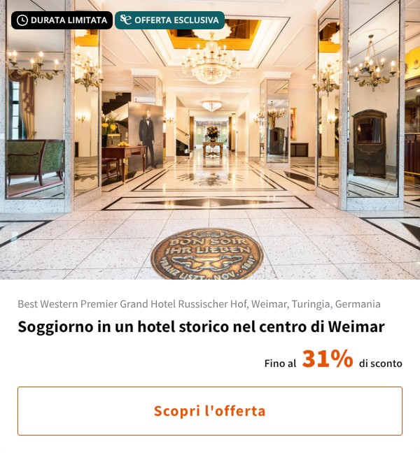 Soggiorno in un hotel storico nel centro di Weimar