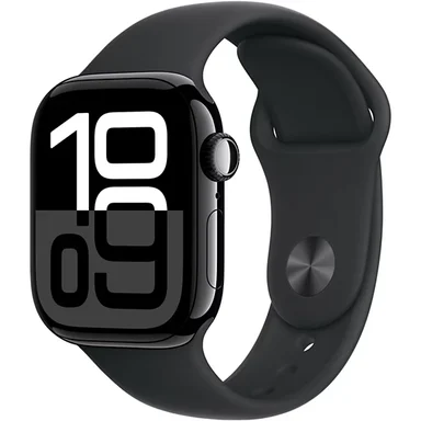 Apple Watch Series 10 (2024) GPS + Cellular, Cassa Nera da 46mm con Cinturino in Gomma S/M, Nero