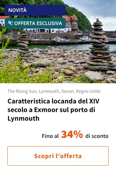 Caratteristica locanda del XIV secolo a Exmoor sul porto di Lynmouth