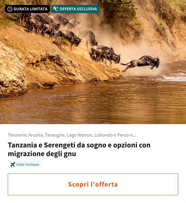 Tanzania e Serengeti da sogno e opzioni con migrazione degli gnu