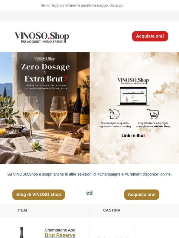 🥂 VINOSO | Extra Brut & Zero Dosage: Tasting Box pensata per confrontare i due profili