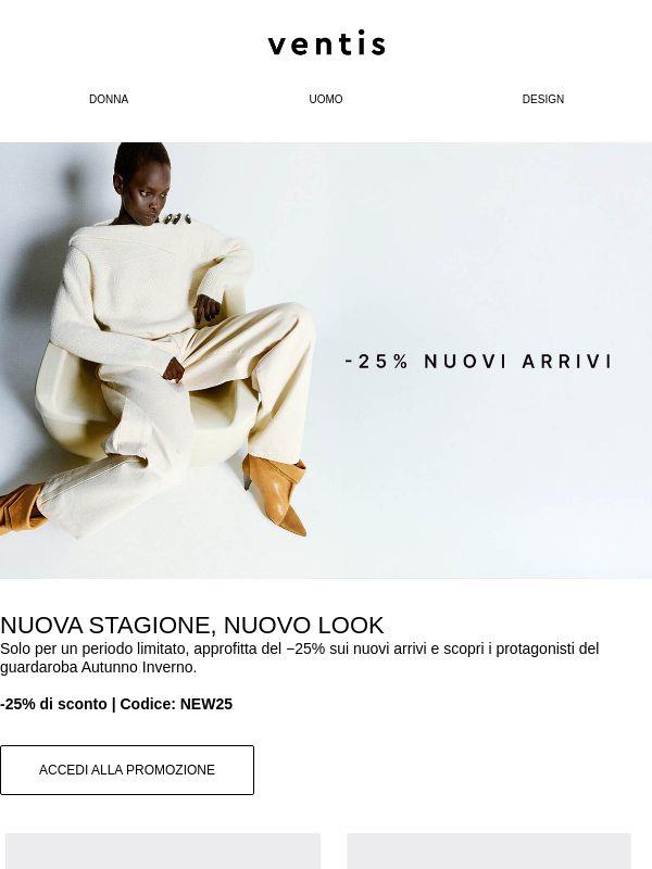 −25% sulle nuove collezioni Autunno Inverno