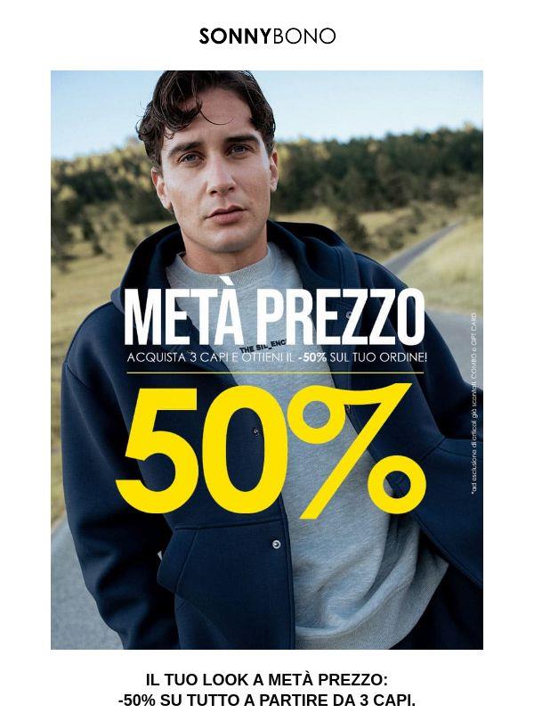 🔥 DA 3 CAPI IN POI, TUTTO AL -50%.