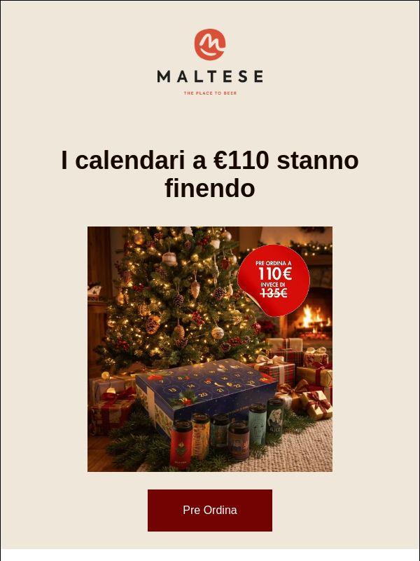 ⏰ Ultimi giorni a €110 — poi il Calendario dell'Avvento sale a €135
